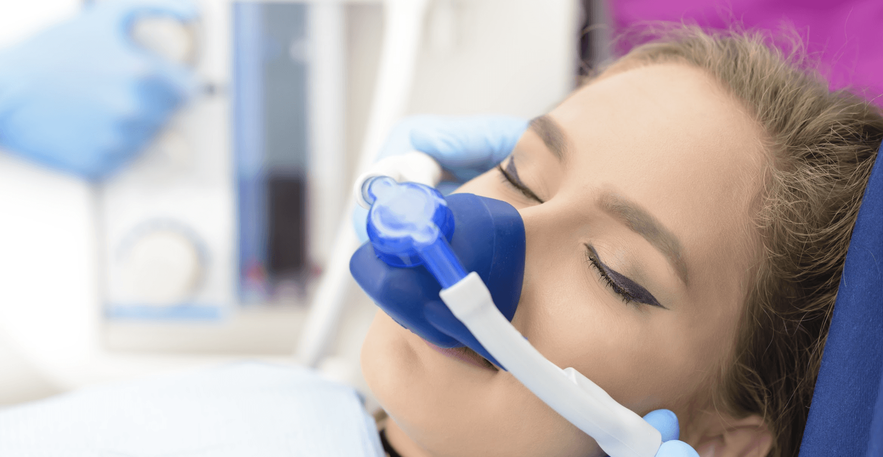 A patient getting sedated at Dental Care Center