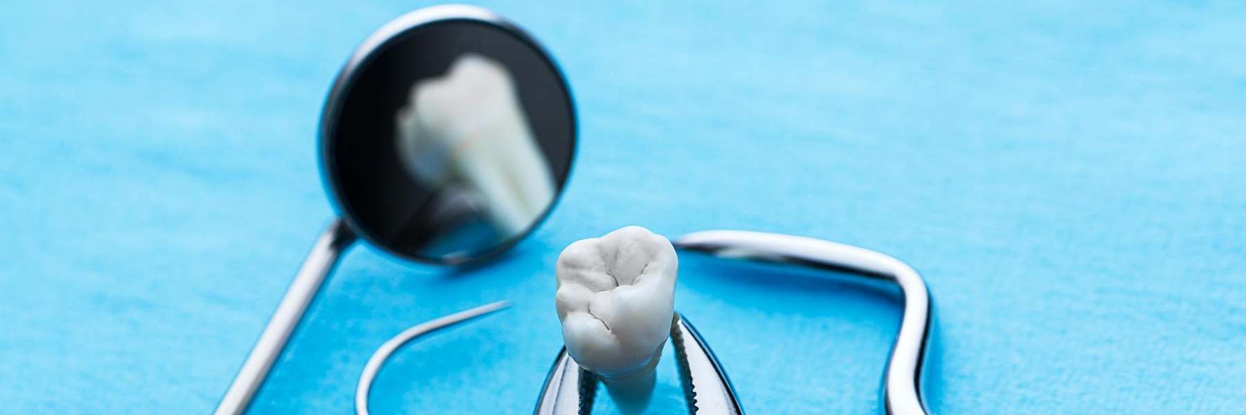 A dental mirror and a tooth in Van Nuys , ca