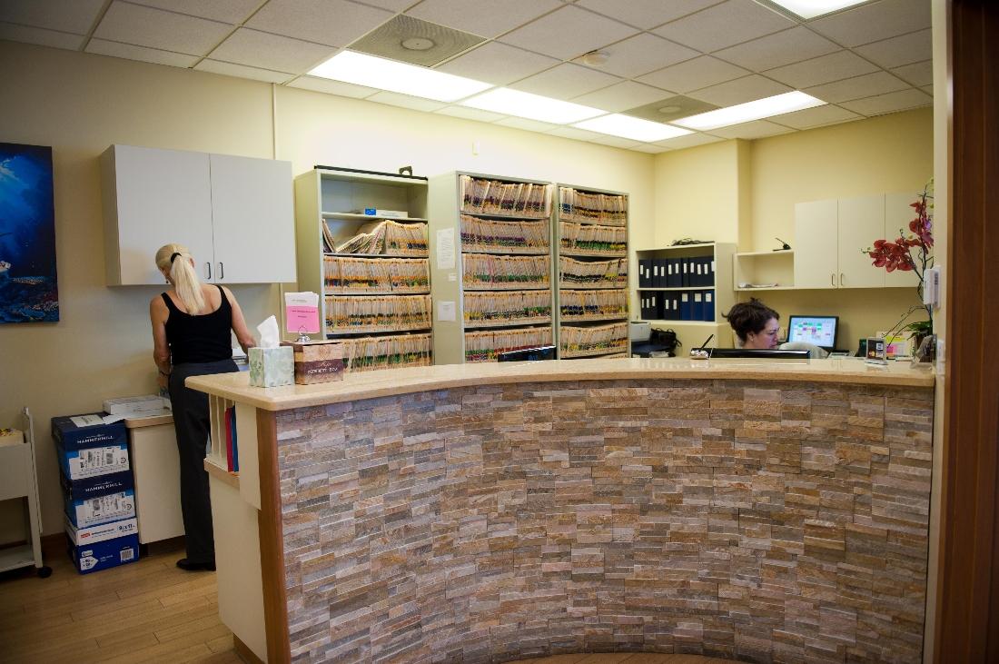 Reception area at dentist office in Van Nuys 91405